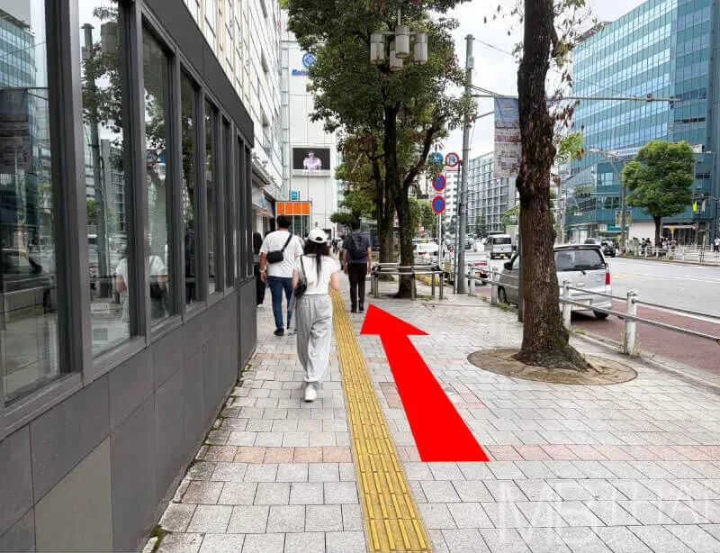 Route from Naka-okachimachi Station - step 3