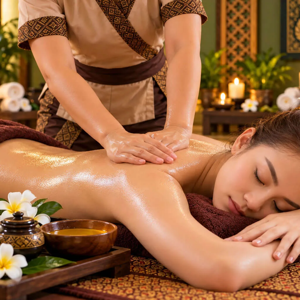 Thai traditional neck massage