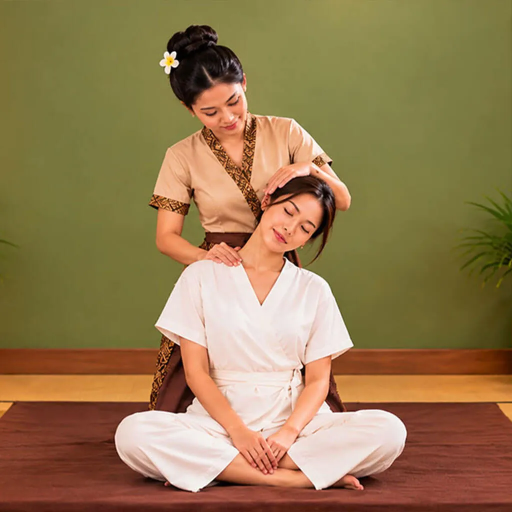 Thai traditional neck massage