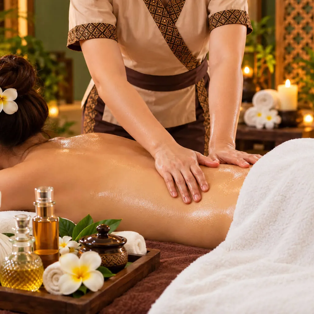Four-hands Thai traditional massage